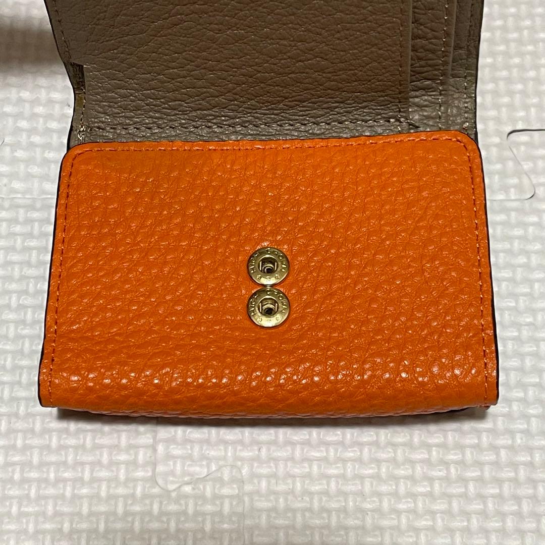 新品 Pelle Borsa マーノグッズ レザー スマートウォレット オレンジ