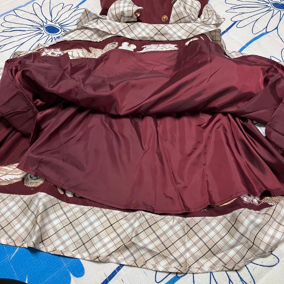 【希少・新品】アマベル　クマ　ベーカリー　刺繍　リボン　ジャンパースカート