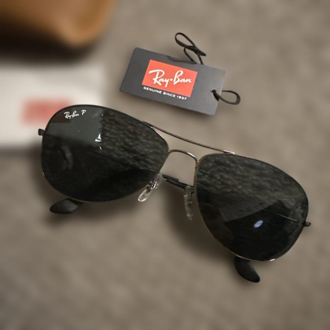 Ray-Ban P アビエーターサングラス ブラック