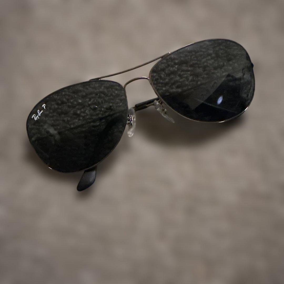 Ray-Ban P アビエーターサングラス ブラック