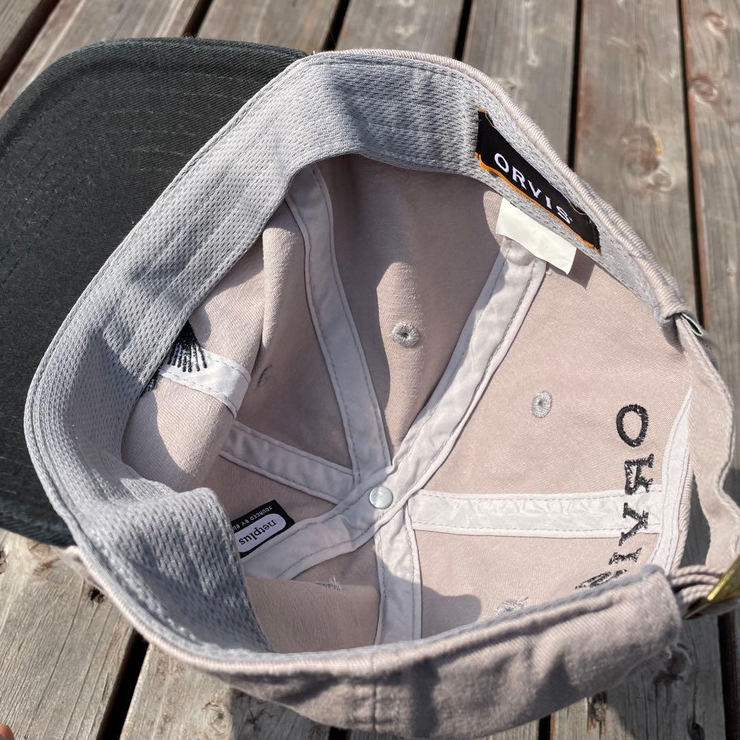 【極美品】ORVIS オービス 2トーン キャップ フライ 釣り 刺繍 企業系