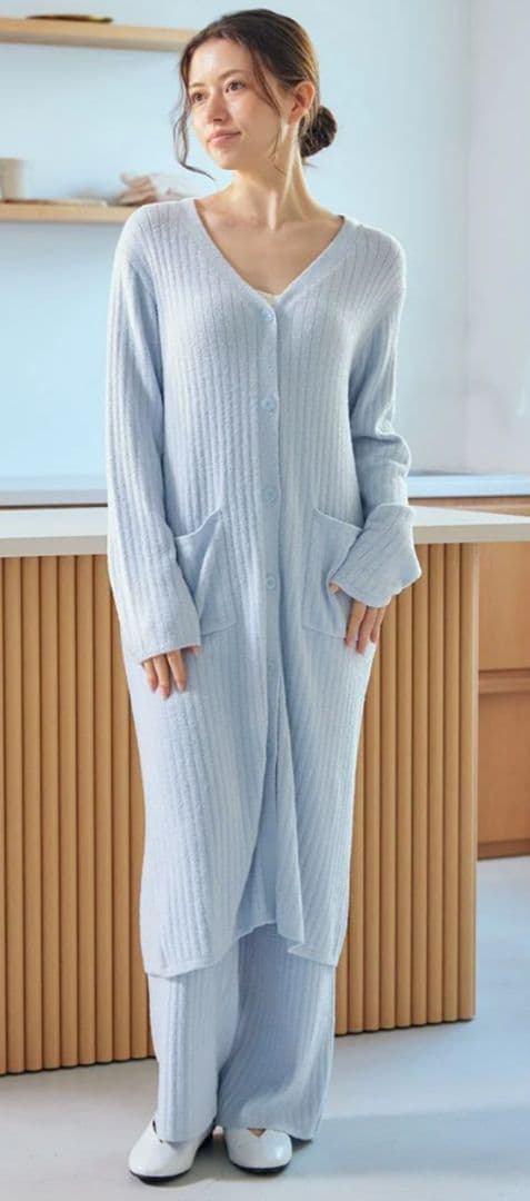 美品!ジェラピケ　ロングカーディガン　グレー