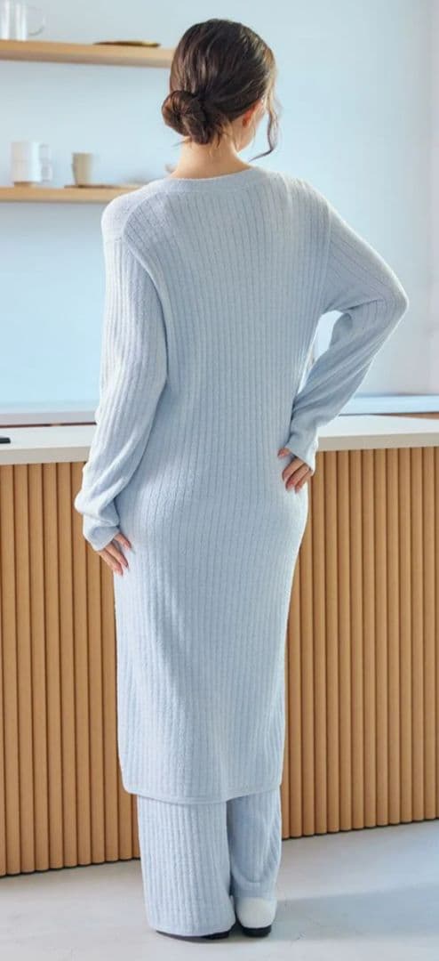 美品!ジェラピケ　ロングカーディガン　グレー