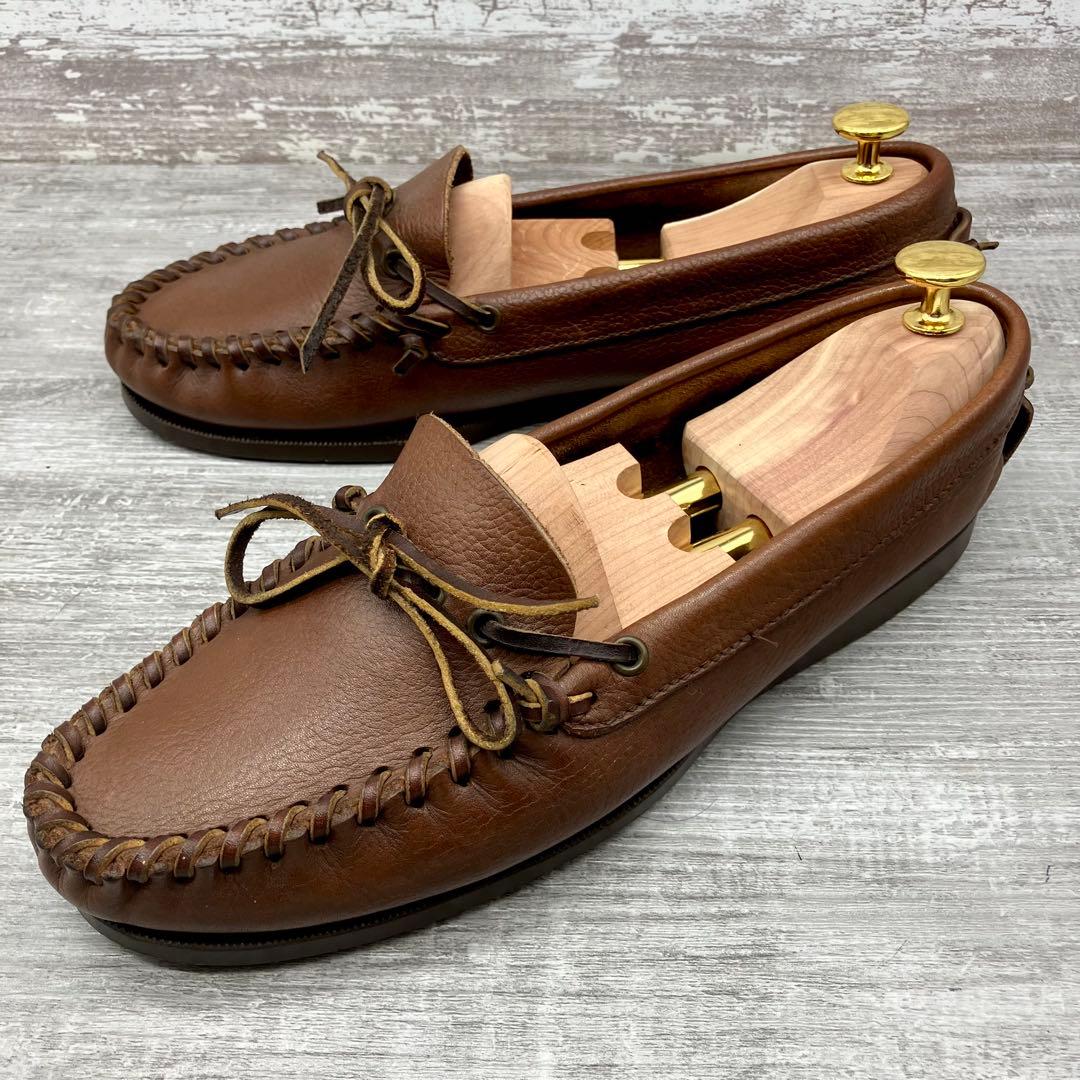 435【美品】REGAL モカシン ローファー ブラウン　焦茶色　表記24cm