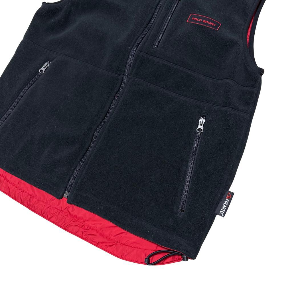 90s POLO SPORT リバーシブル フリースベスト M