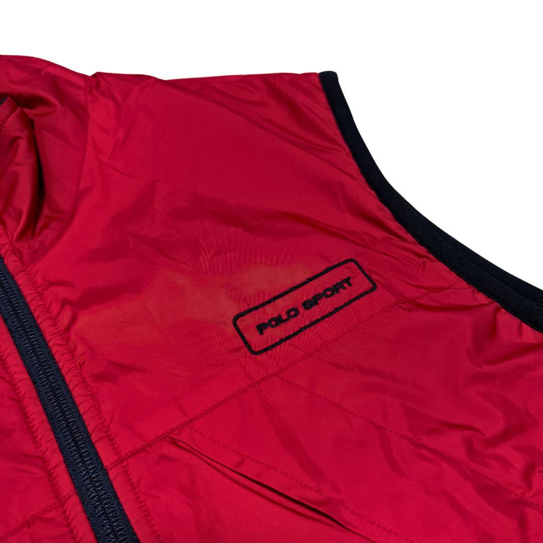 90s POLO SPORT リバーシブル フリースベスト M
