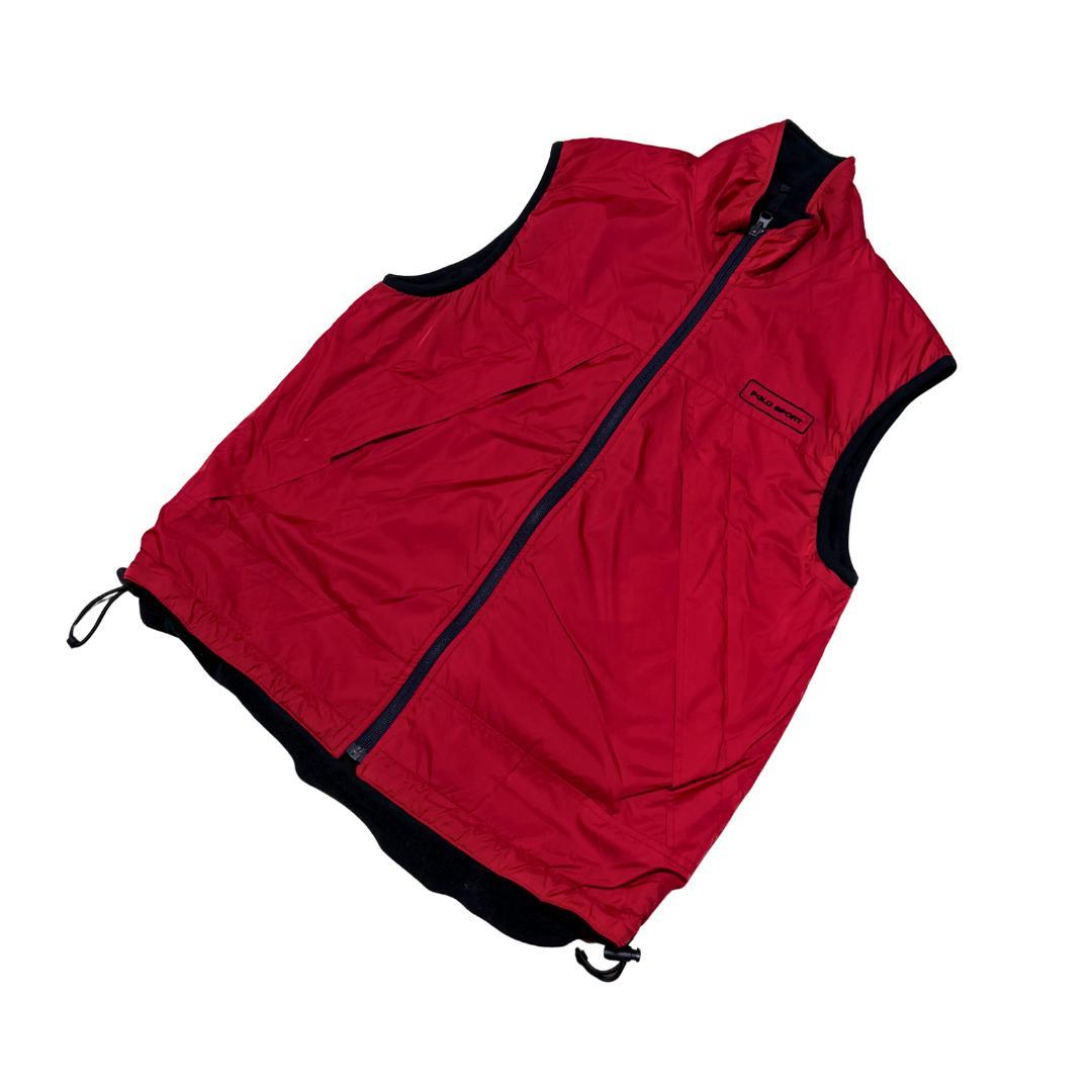 90s POLO SPORT リバーシブル フリースベスト M