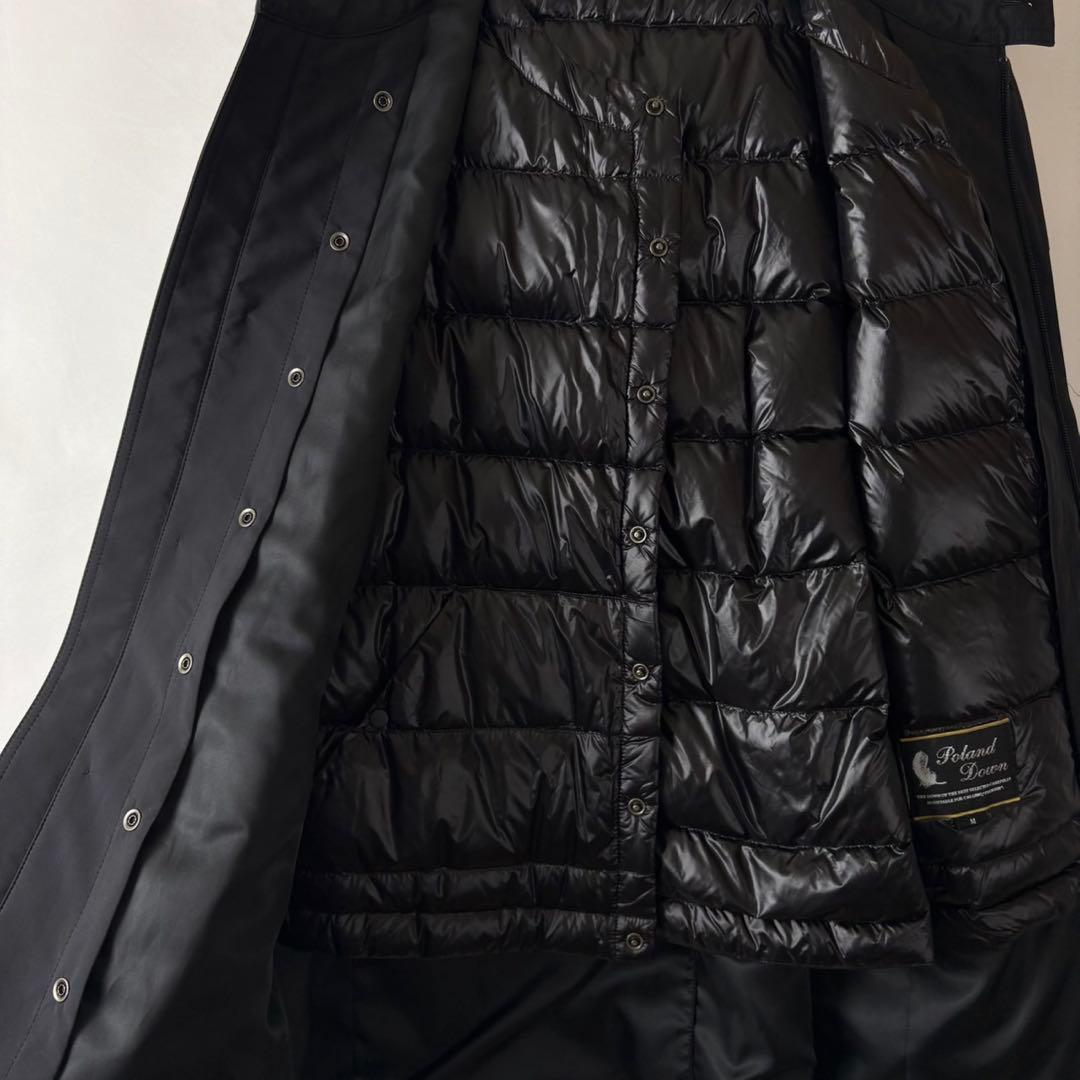 極美品 ポーランドダウン ライナー付 コート M 黒 高機能 防水 防寒 通勤