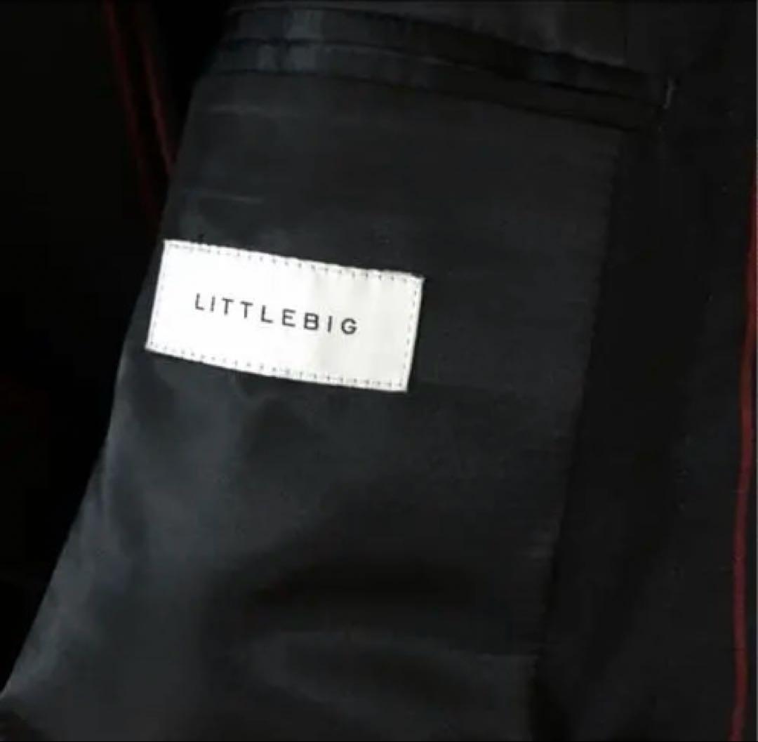 littlebig21ss テーラードセットアップ　黒赤ボーダー　mサイズ相当