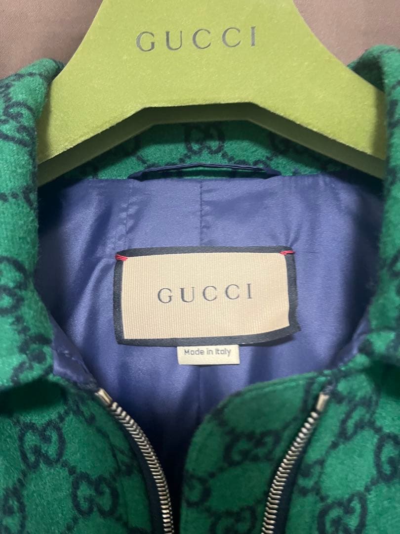 GUCCI グリーン GGパターン ジャケット　46