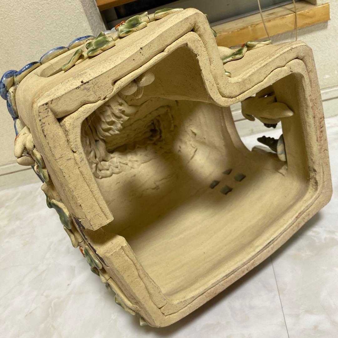 益子焼　加藤 麻里作 陶器　すてきなお家　30cm