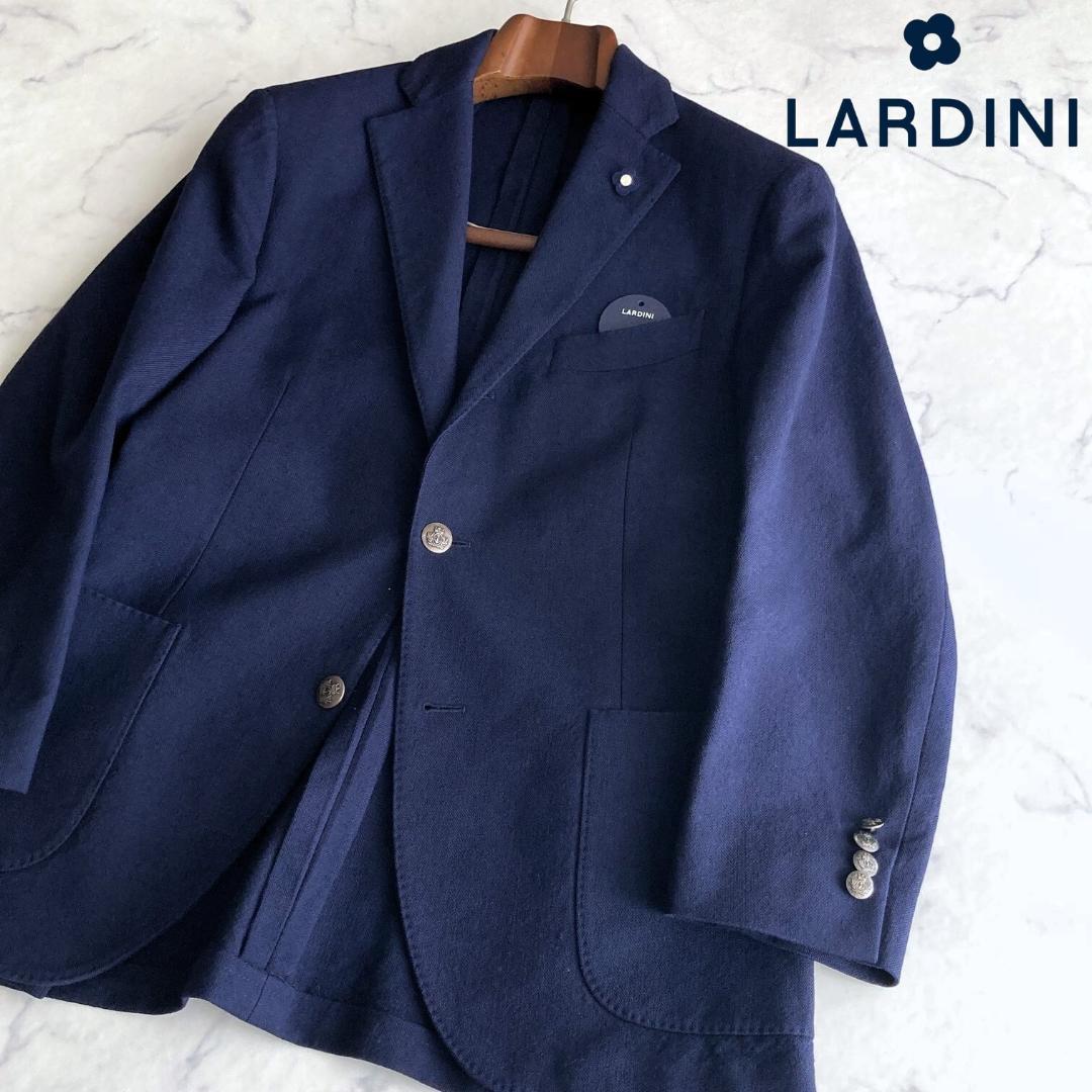 サイズ４６【美品】ラルディーニ 銀ボタン ホップサックジャケット ネイビー春夏