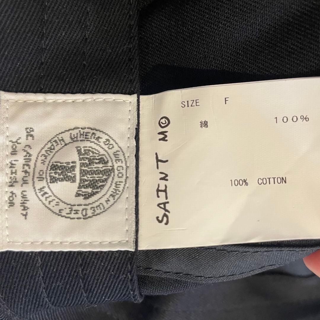 中古 美品 SAINT Mxxxxxx セントマイケル 帽子 CAP 黒 ✖︎ 赤