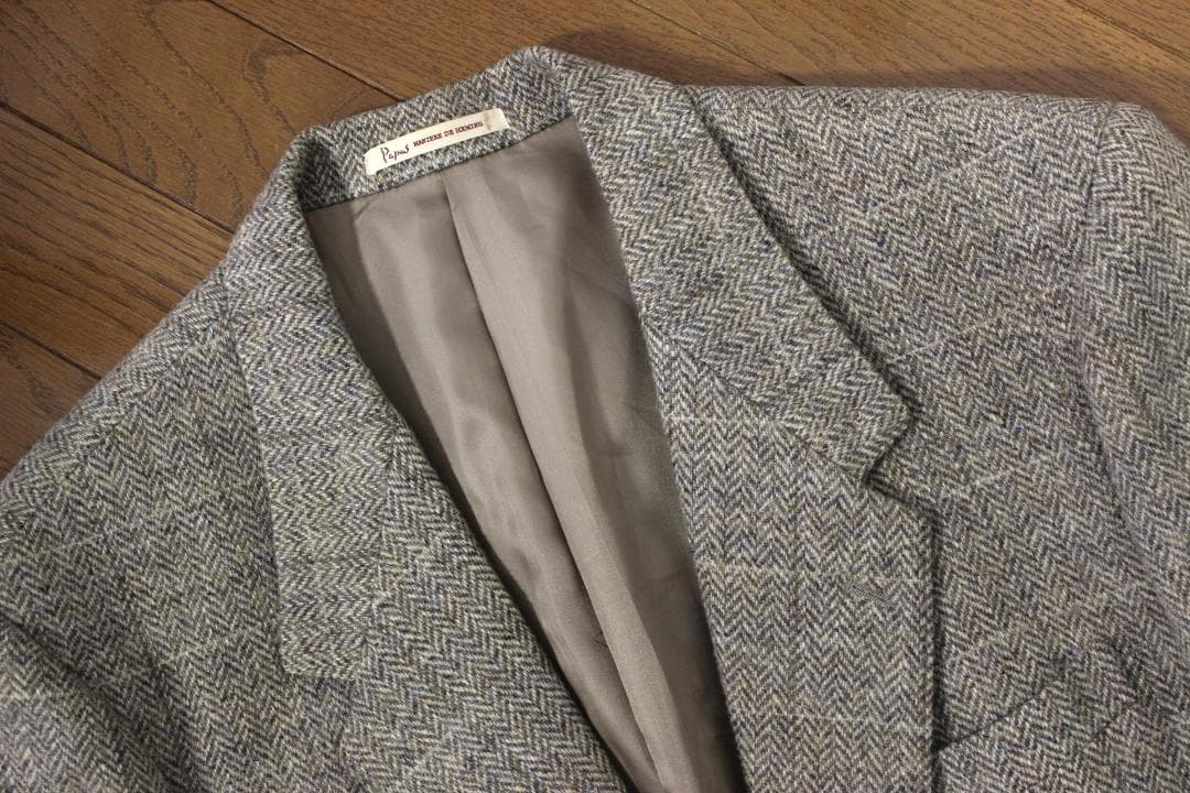 【極美品】パパス × ハリスツイード ジャケット L48 メンズ A7 3L