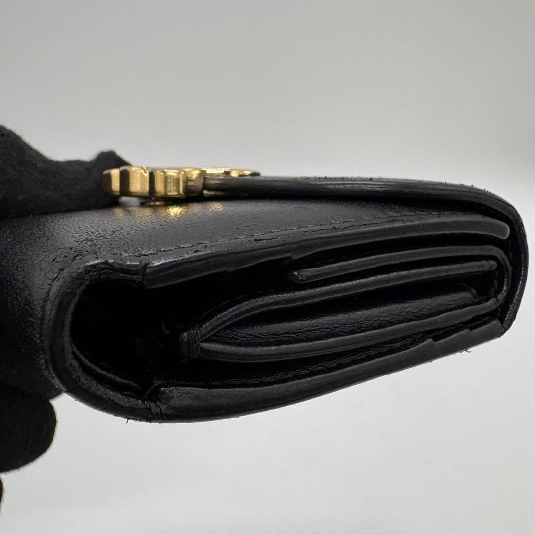 美品☆CELINE☆セリーヌ☆トリオンフ☆カーフスキン☆三つ折り☆財布☆ミニ財布