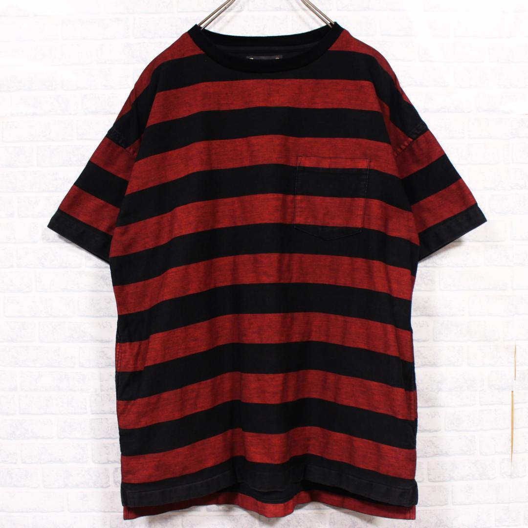 MINEDENIM ボーダー Tシャツ マインデニム レッド ヘイジー キムタク