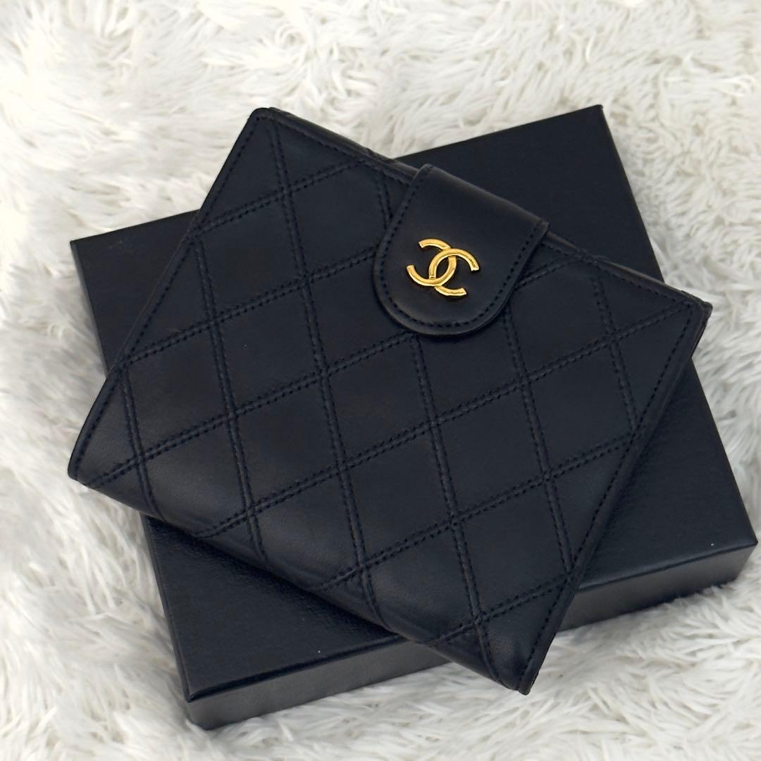 極美品⭐️CHANELシャネル ココマーク ビコローレ Wホック 財布 ギャラ付き