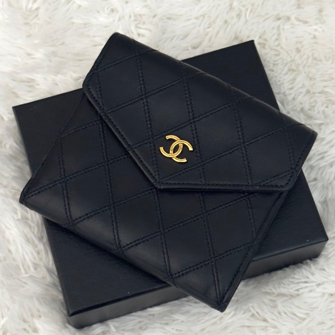 極美品⭐️CHANELシャネル ココマーク ビコローレ Wホック 財布 ギャラ付き