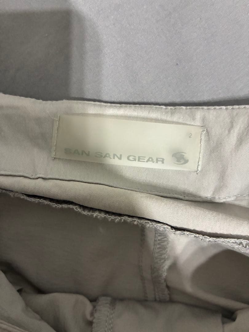 SAN SAN GEAR ナイロンパンツ ライトグレー