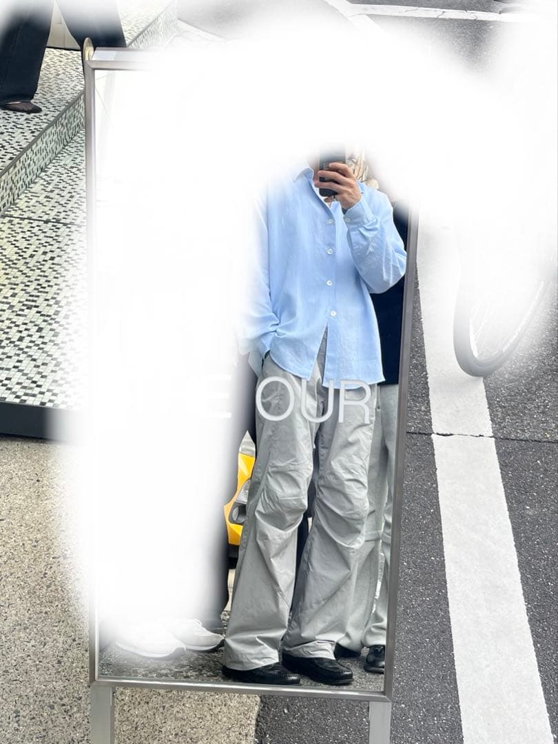 SAN SAN GEAR ナイロンパンツ ライトグレー