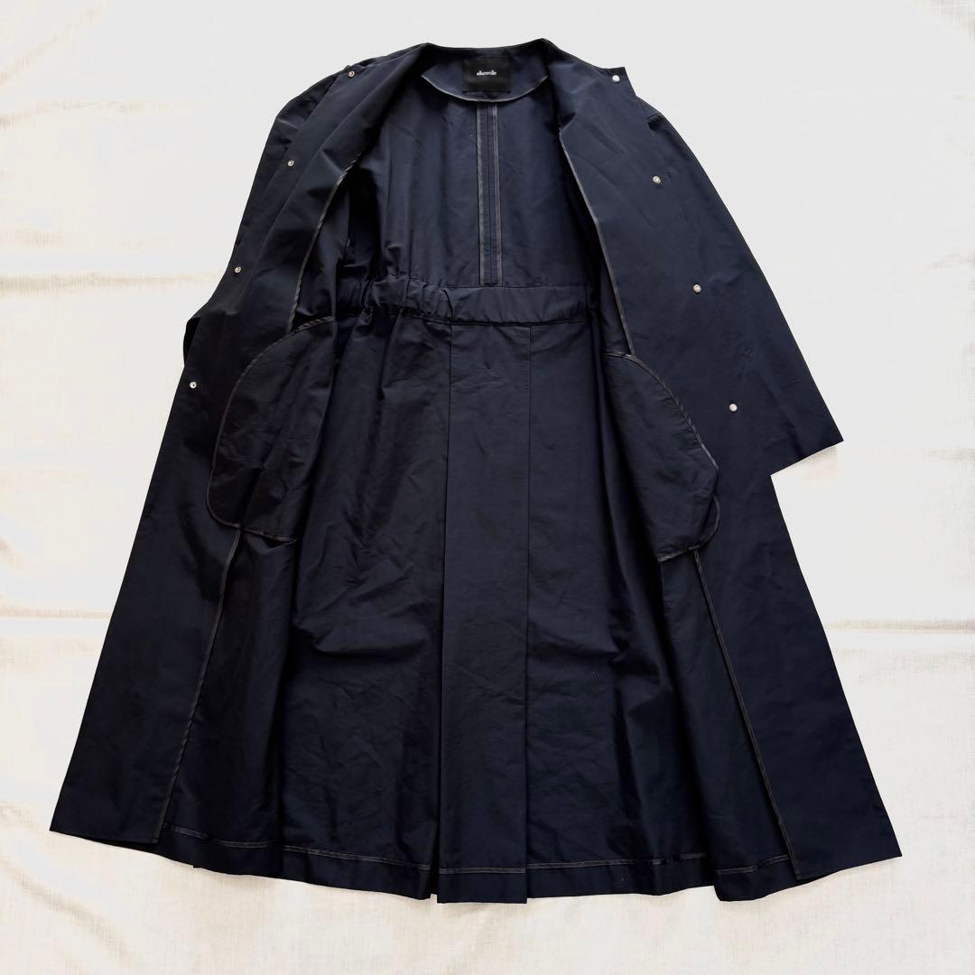 極美品☆アルアバイル allureville グログランノーカラーコート　ロング