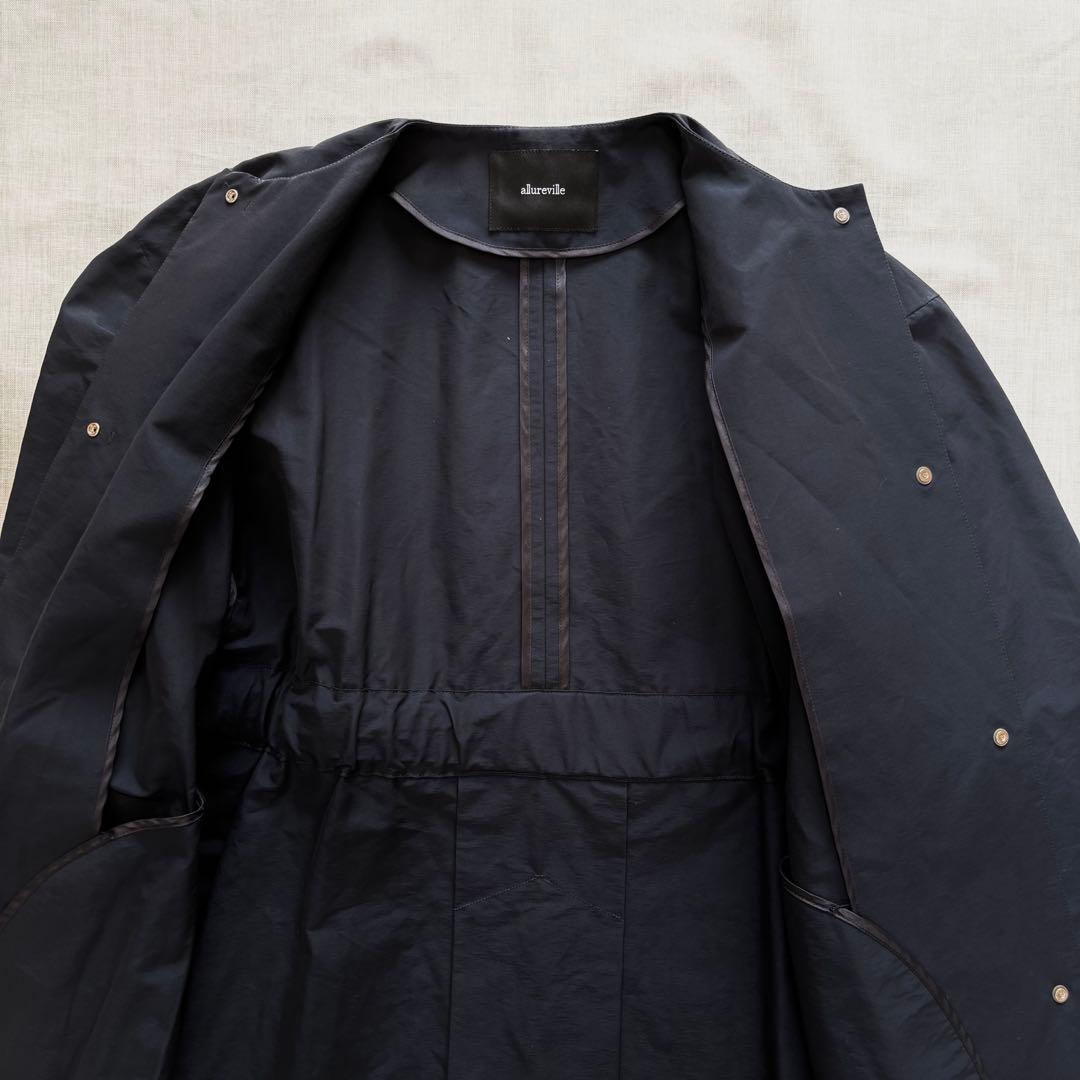 極美品☆アルアバイル allureville グログランノーカラーコート　ロング