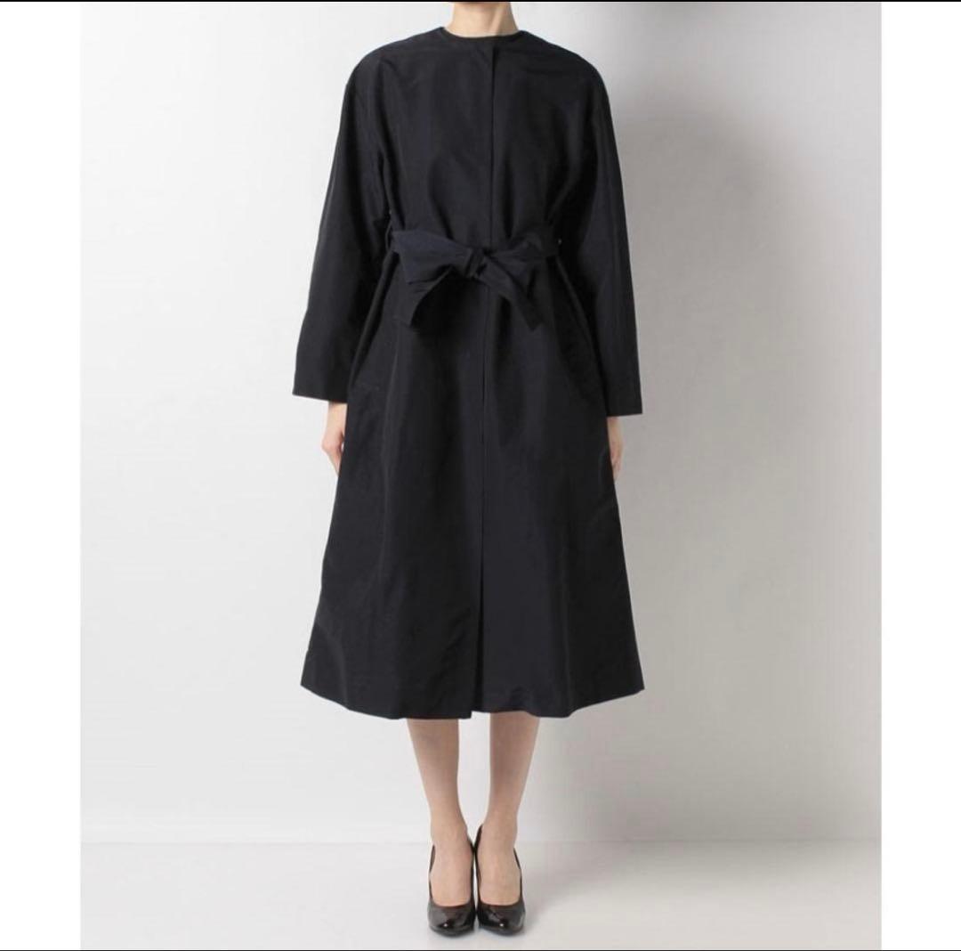 極美品☆アルアバイル allureville グログランノーカラーコート　ロング