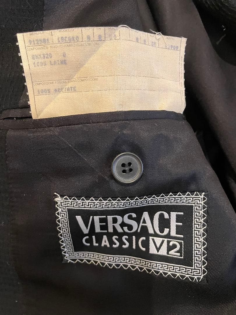 VERSACE CLASSIC V2 テーラードジャケット ブラック