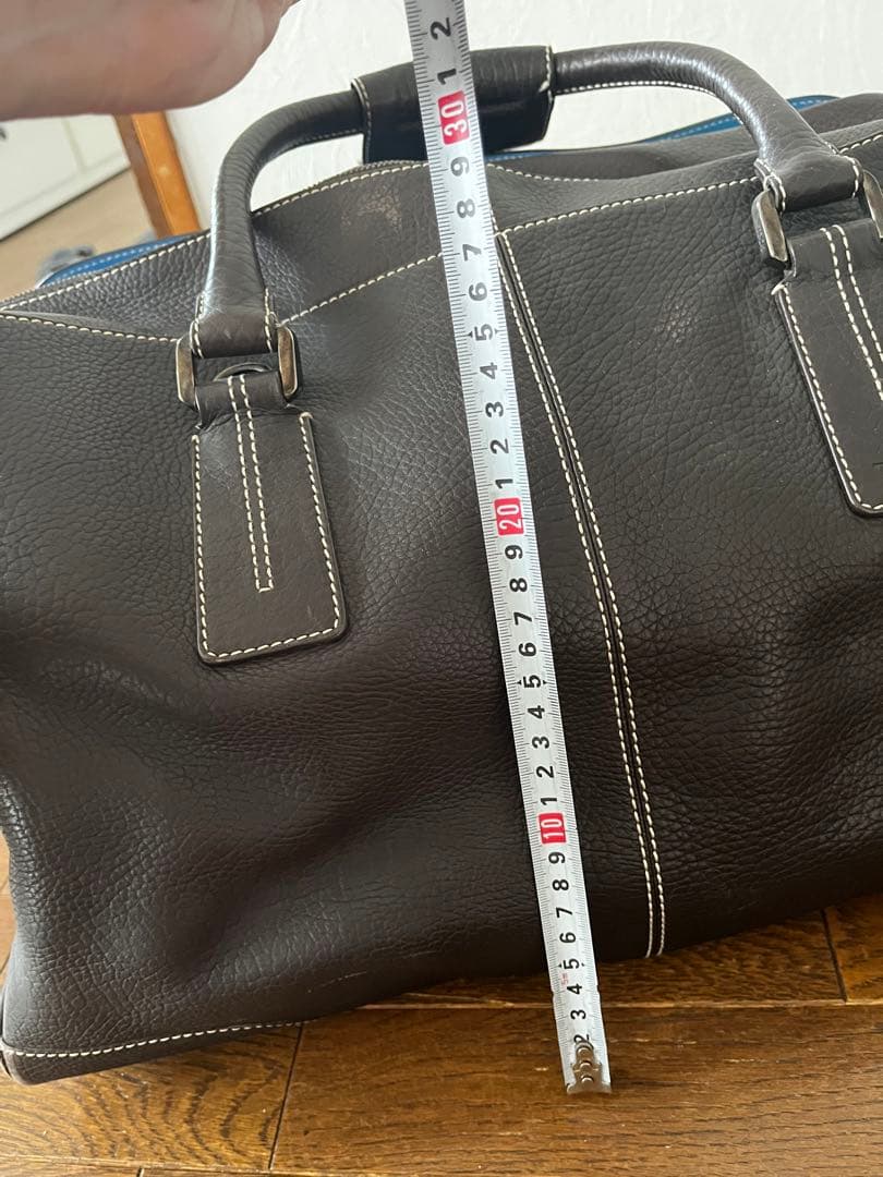 TOD'S ボストンバッグ 黒/青 レザー