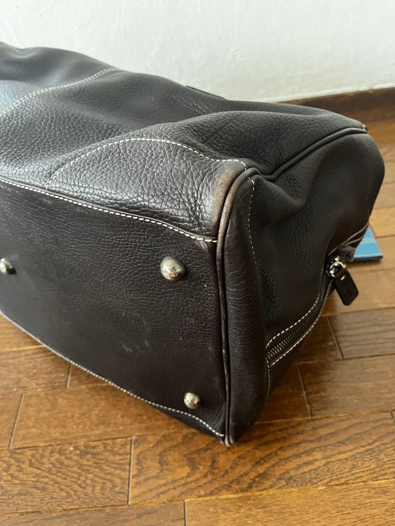 TOD'S ボストンバッグ 黒/青 レザー