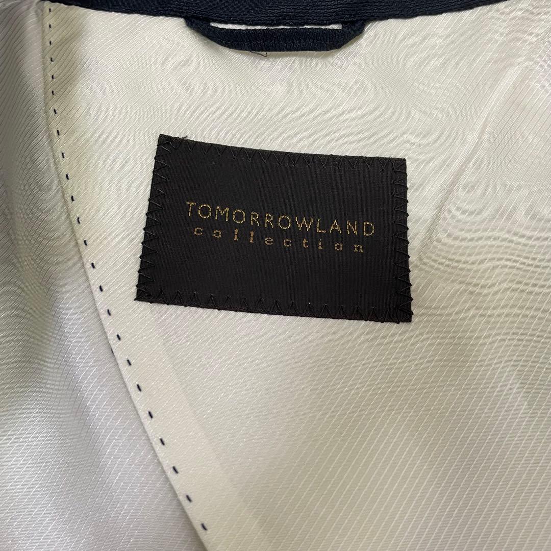 TOMORROW LAND★シングルリネン テーラードジャケット＊ネイビー