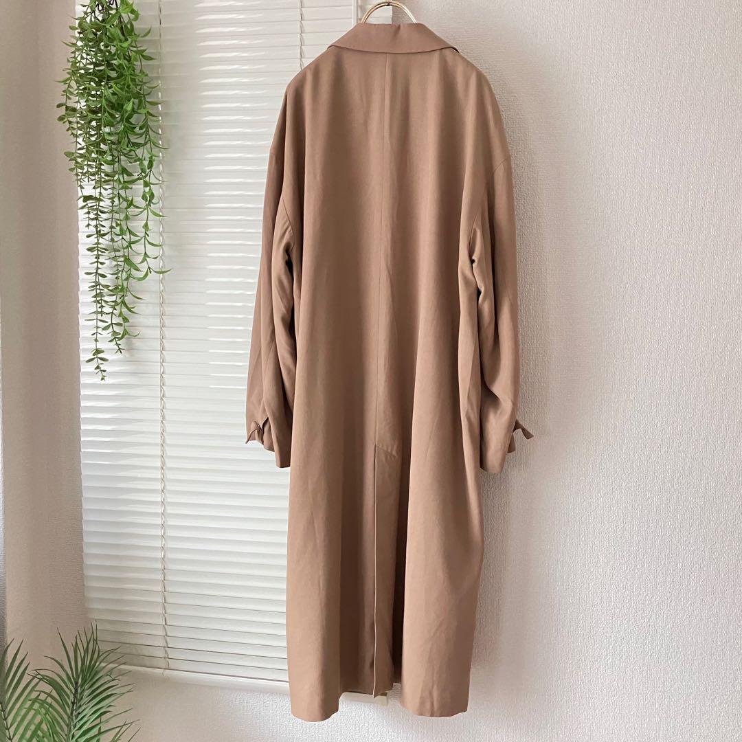 【美品】【2024SS】L'ESSAGE ビスコースツイルロングコート トレンチ