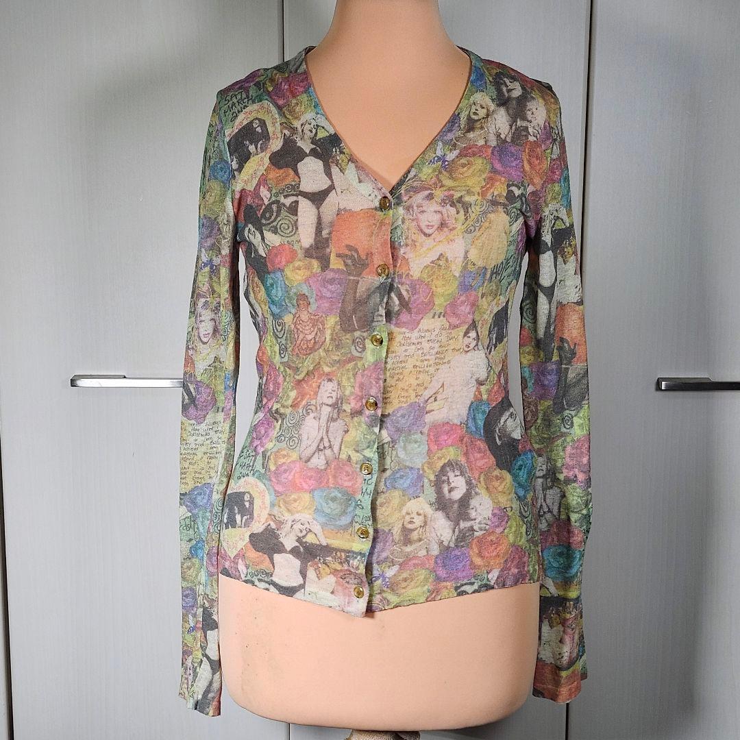 希少　HYSTERIC GLAMOUR コートニーラブ 総柄　薄手　カーディガン