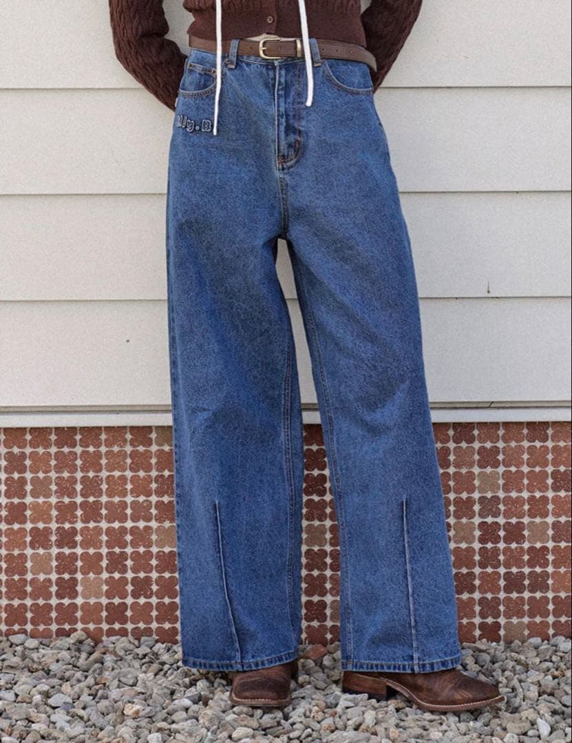 ALLISON BROWN ワイドストレートジーンズ 新品タグ付き