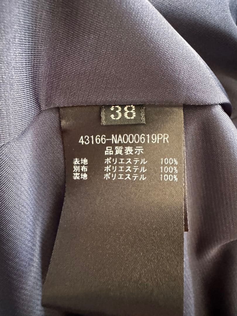 FOXEYフォクシー完売品38白襟千鳥柄洗えるワンピース /クリーニング済み