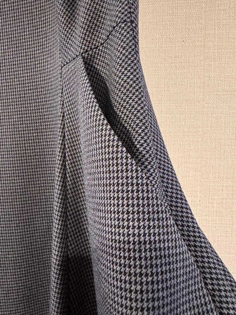 FOXEYフォクシー完売品38白襟千鳥柄洗えるワンピース /クリーニング済み