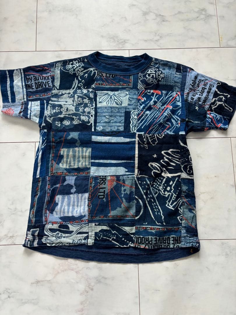 45R パッチワーク× 天竺の908オーシャンTシャツ (再び・インディゴ)