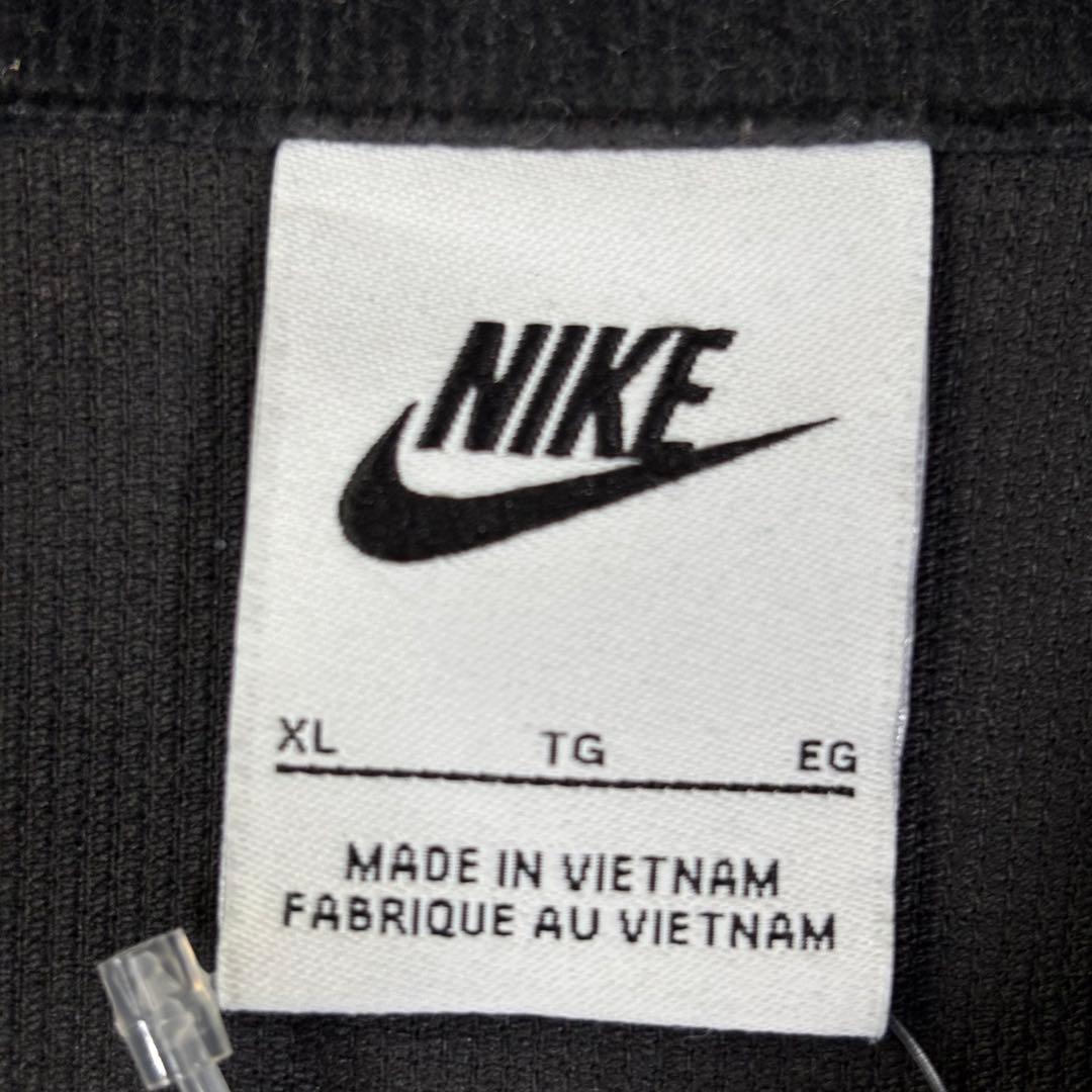 NIKE コーデュロイジャケット　刺繍　スウォッシュ　スイングトップ　XL 黒