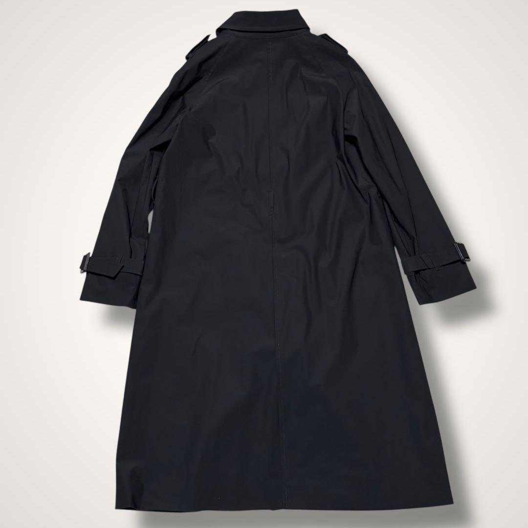 美品✨毛皮ファー ロングトレンチ コート 38 黒 卒業式 入学式 春 秋 冬