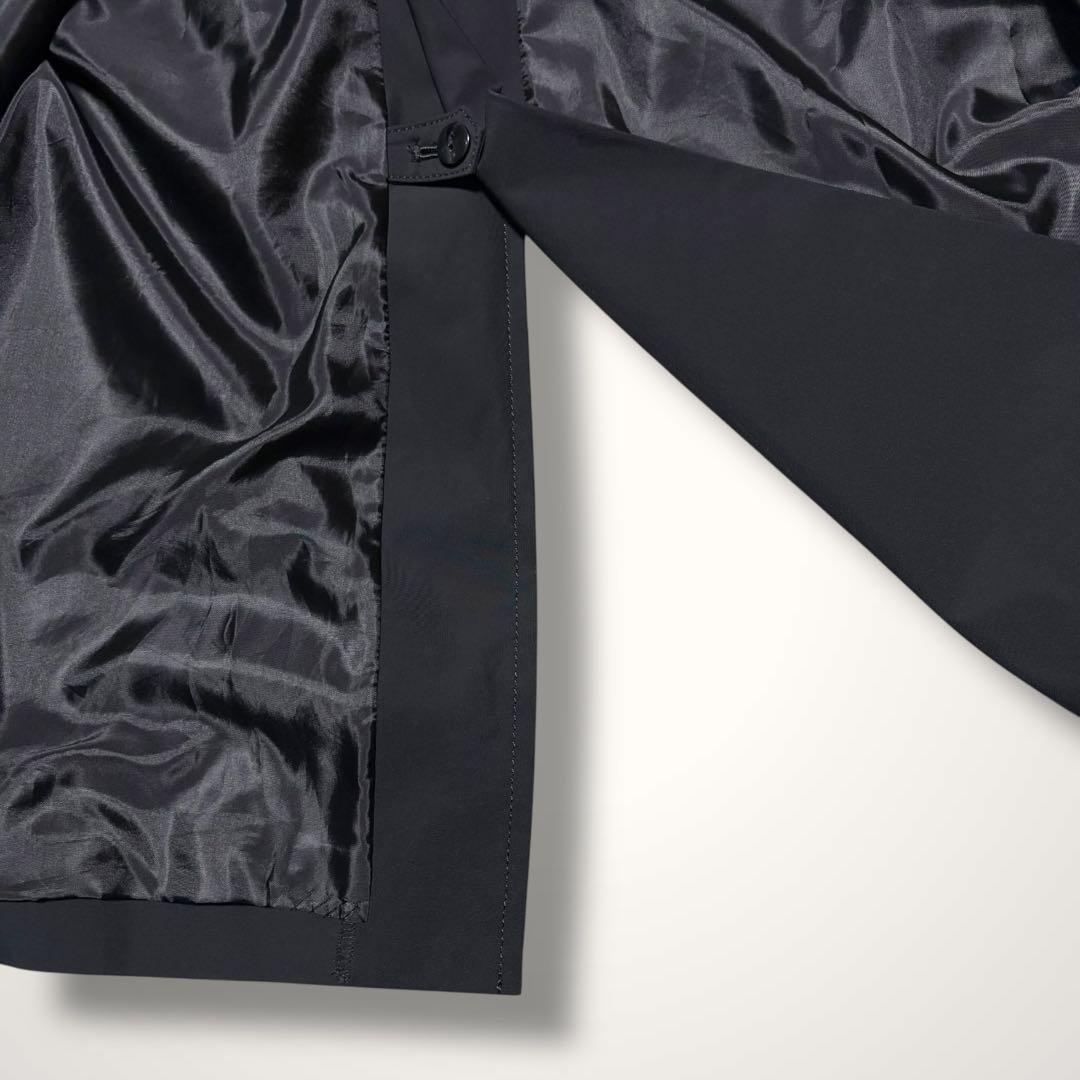 美品✨毛皮ファー ロングトレンチ コート 38 黒 卒業式 入学式 春 秋 冬