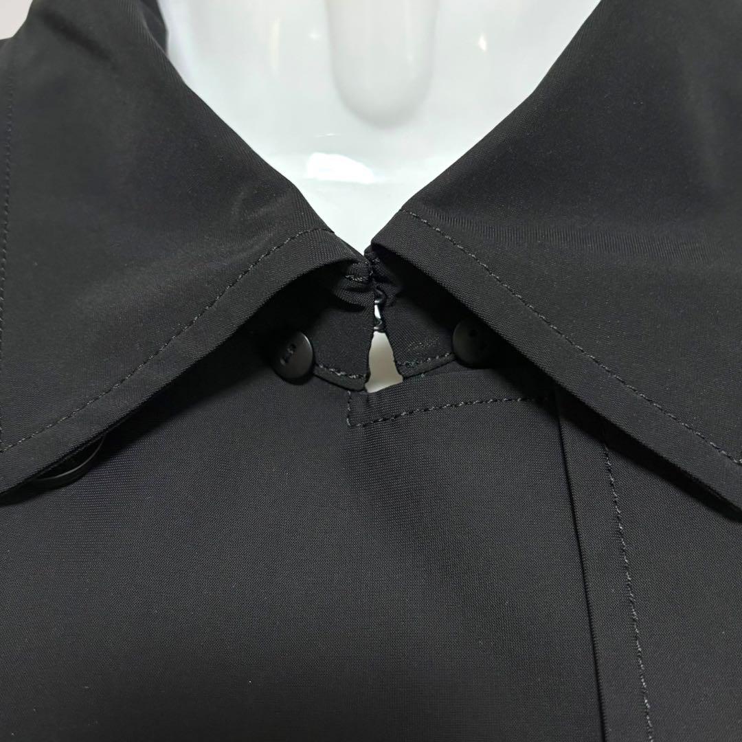 美品✨毛皮ファー ロングトレンチ コート 38 黒 卒業式 入学式 春 秋 冬