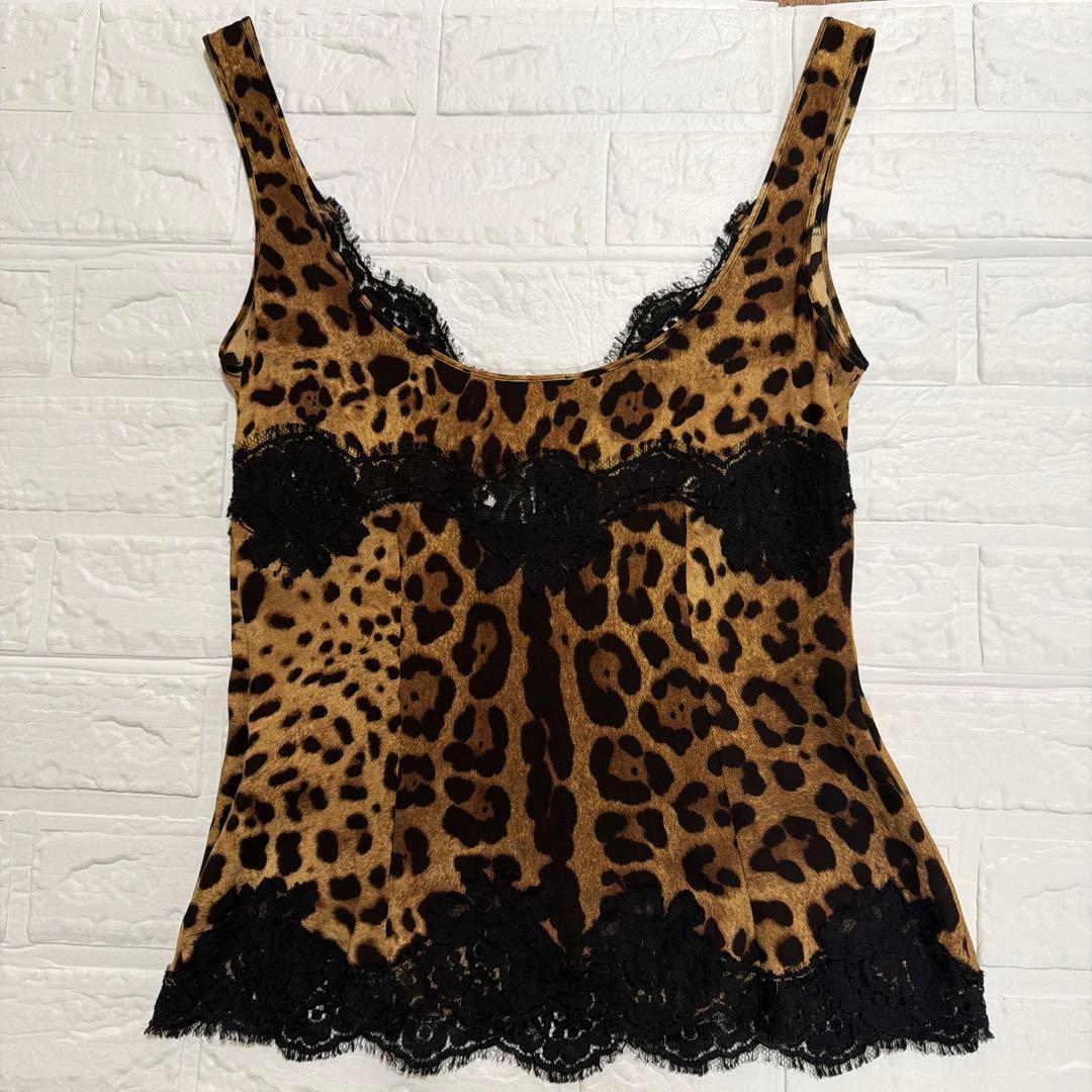 Dolce & Gabbana ヒョウ柄 レース キャミソール