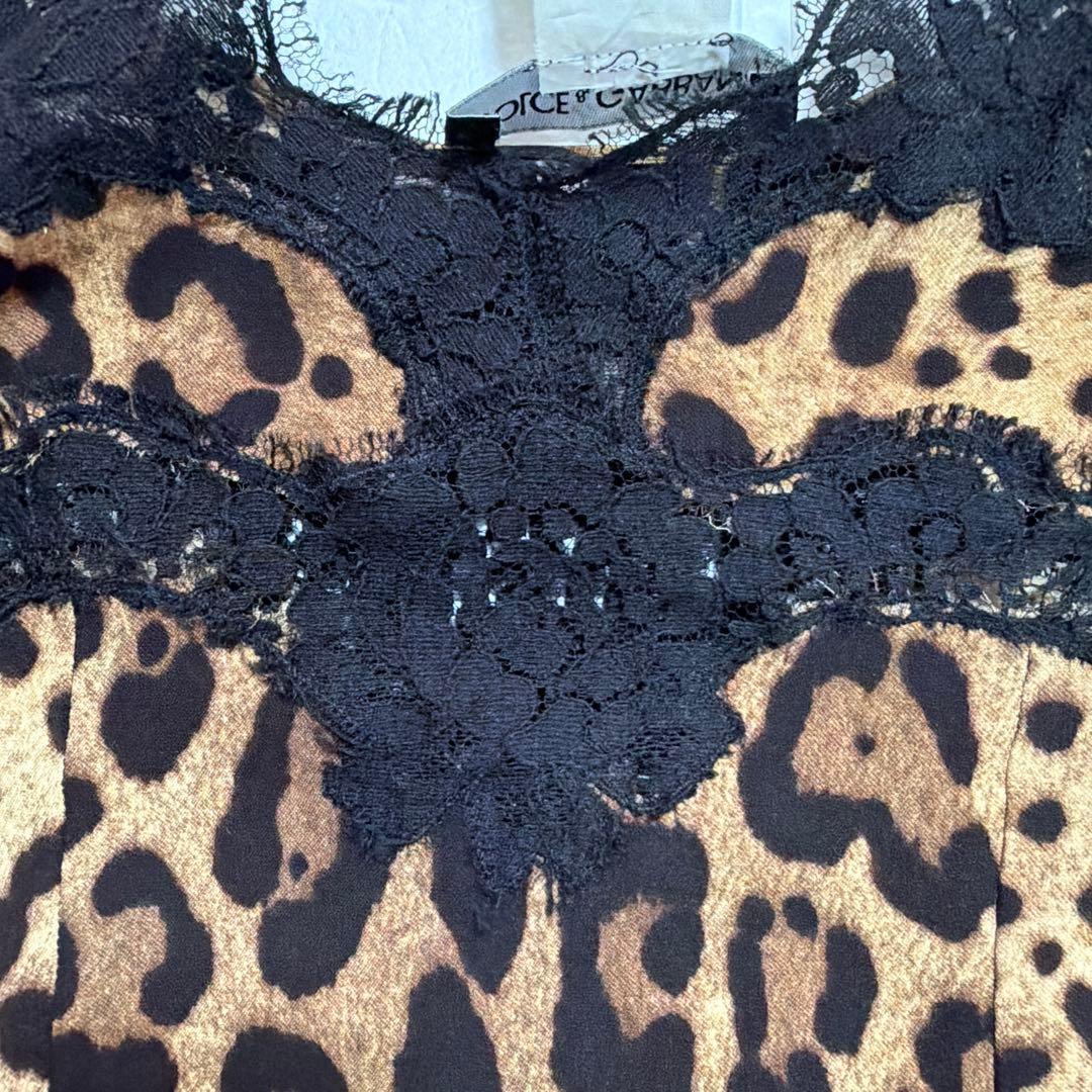 Dolce & Gabbana ヒョウ柄 レース キャミソール