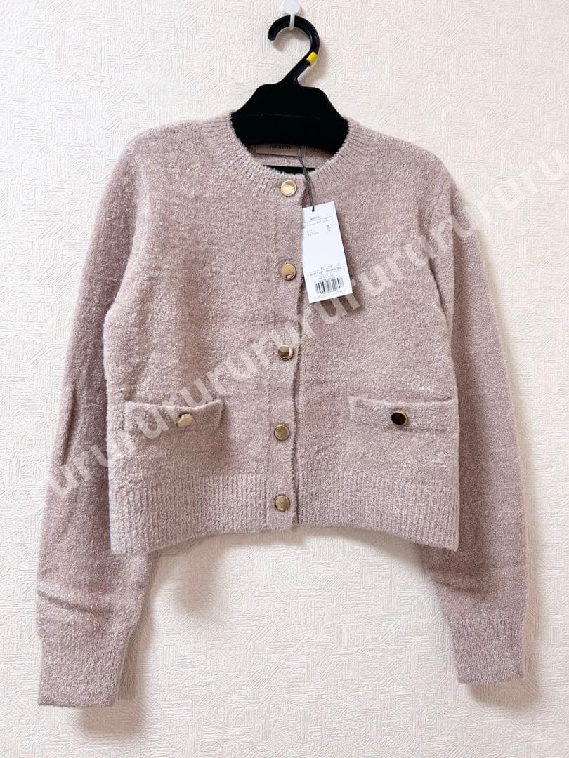 ★春色★新品タグ付き★ジャス　ラメベロアカーディガン