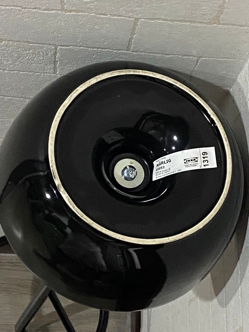 廃盤 IKEA NARLIG 陶器製 傘立て 黒 ポストモダン オールドイケア