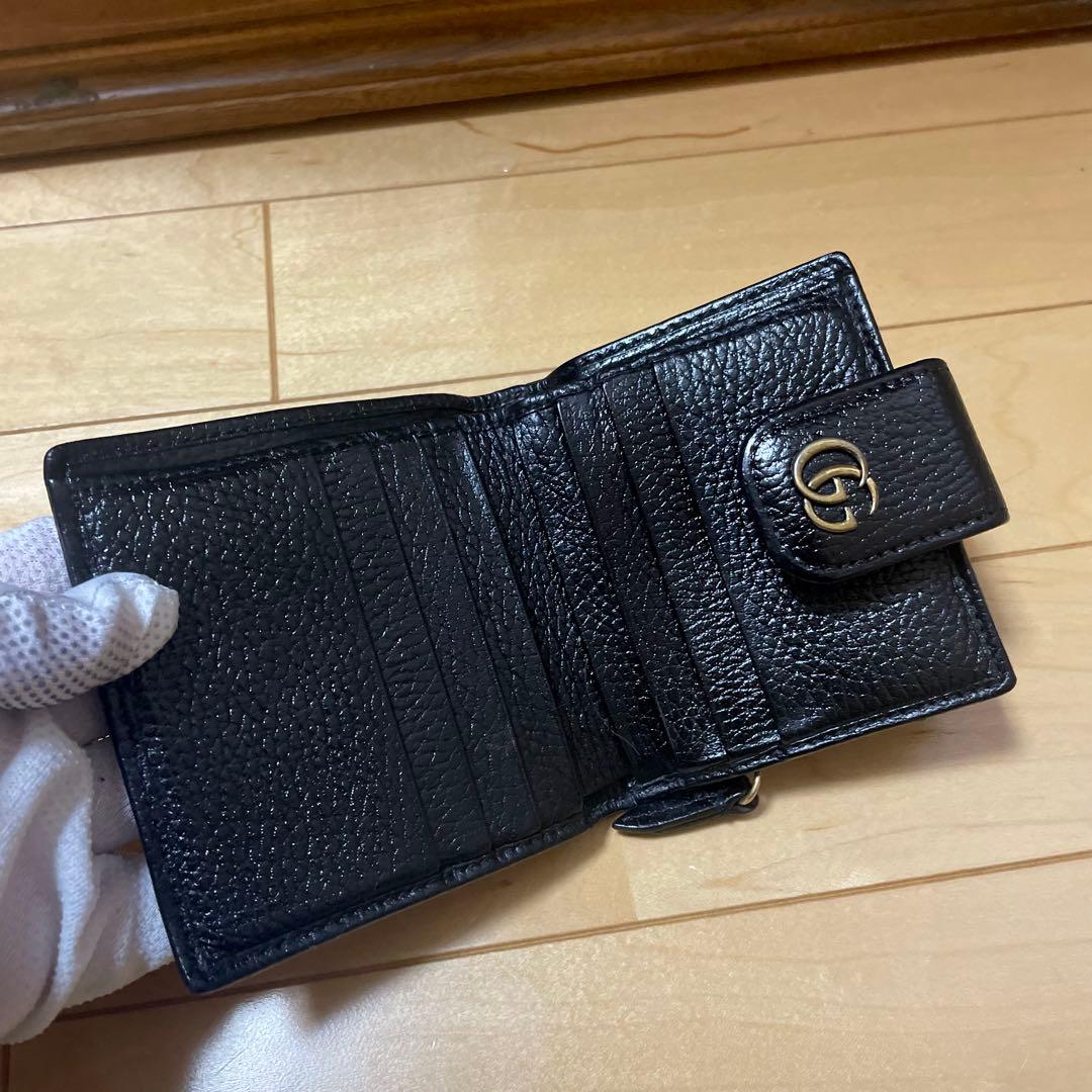 ○GUCCI グッチ折り財布 プチマーモント