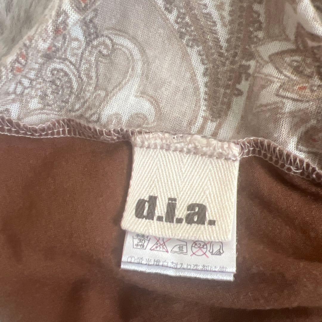 d.i.a ペイズリー柄キャミソール ブラウン