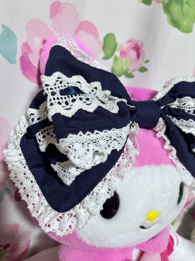BABY紺色はしごレースカチューシャ