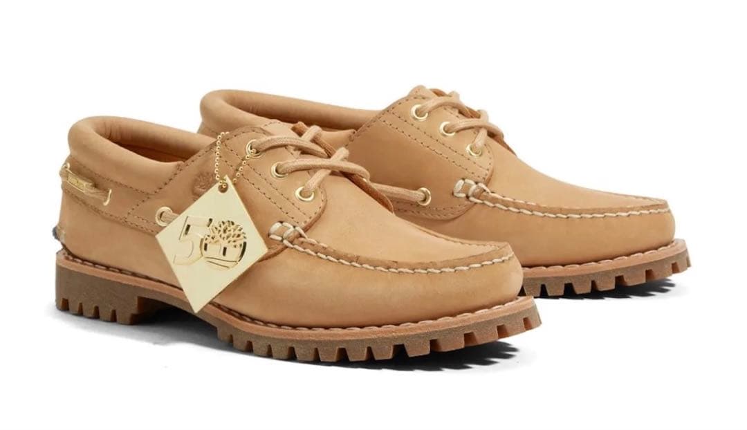 Timberland スリーアイ ボートシューズ ライトベージュ 50周年モデル