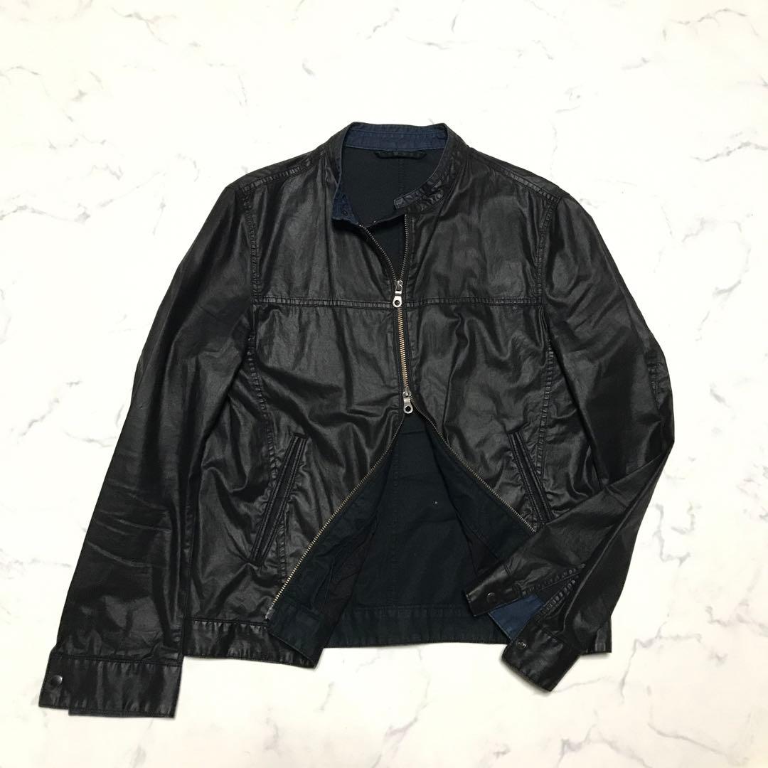 Y2K コーティングジャケット 光沢ブルゾン grunge archive
